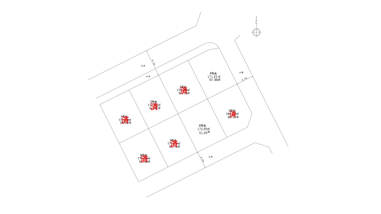 倉敷市児島小川町土地　6号地 間取り図