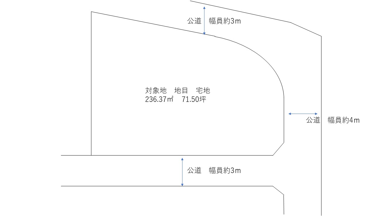 倉敷市西坂　土地 間取り図