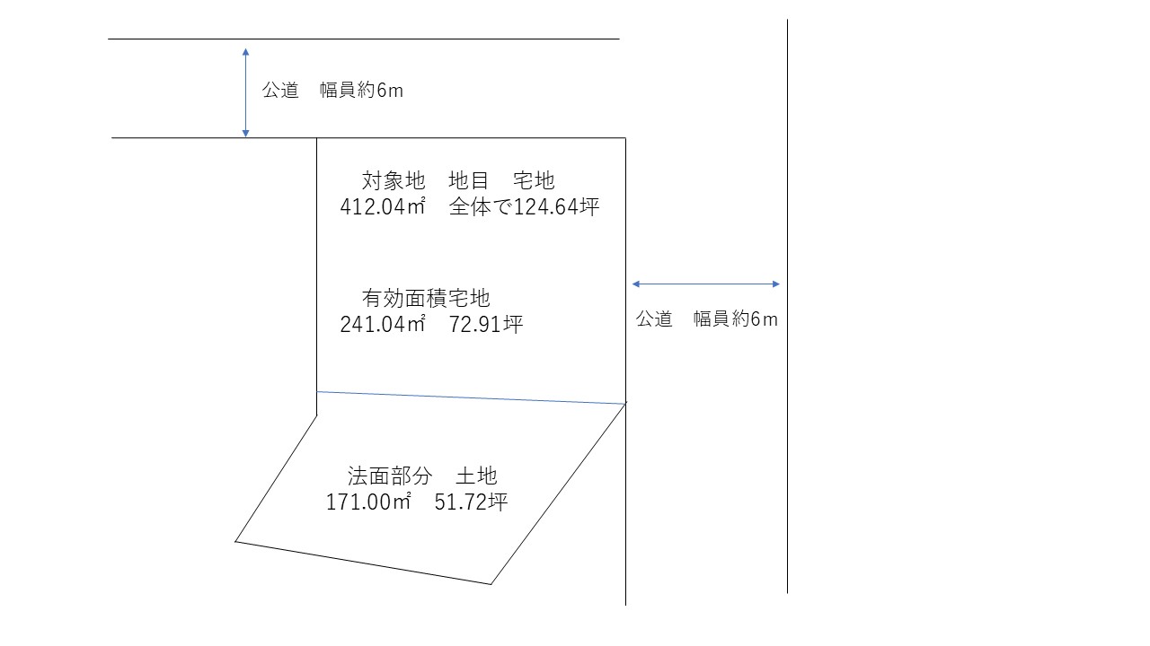 浅口郡里庄町新庄　土地 間取り図