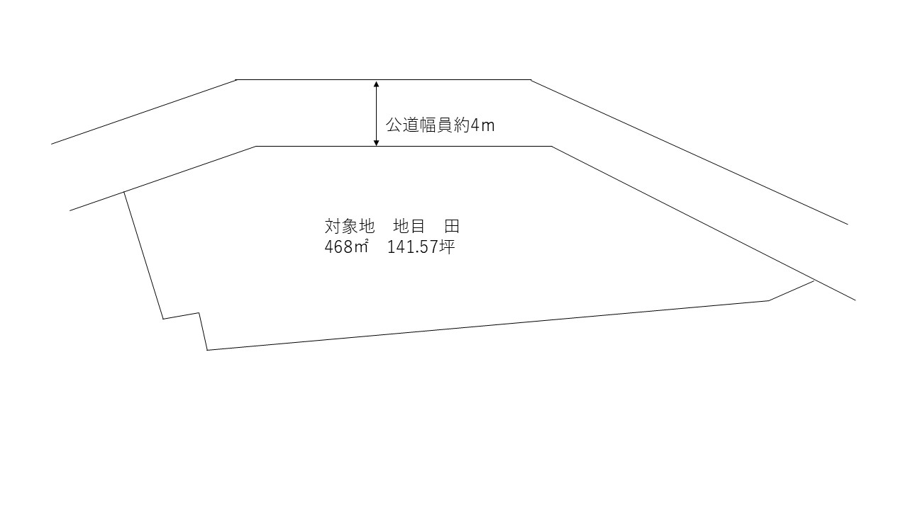 浅口市金光町占見　土地 間取り図