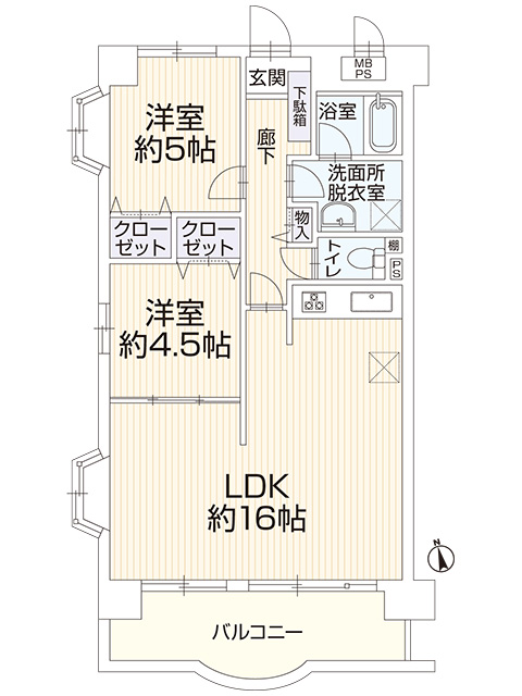 ライオンズマンション倉敷日ノ出町　301号室 間取り図
