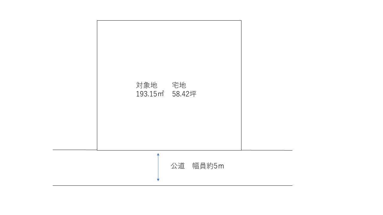 倉敷市真備町箭田　土地 間取り図