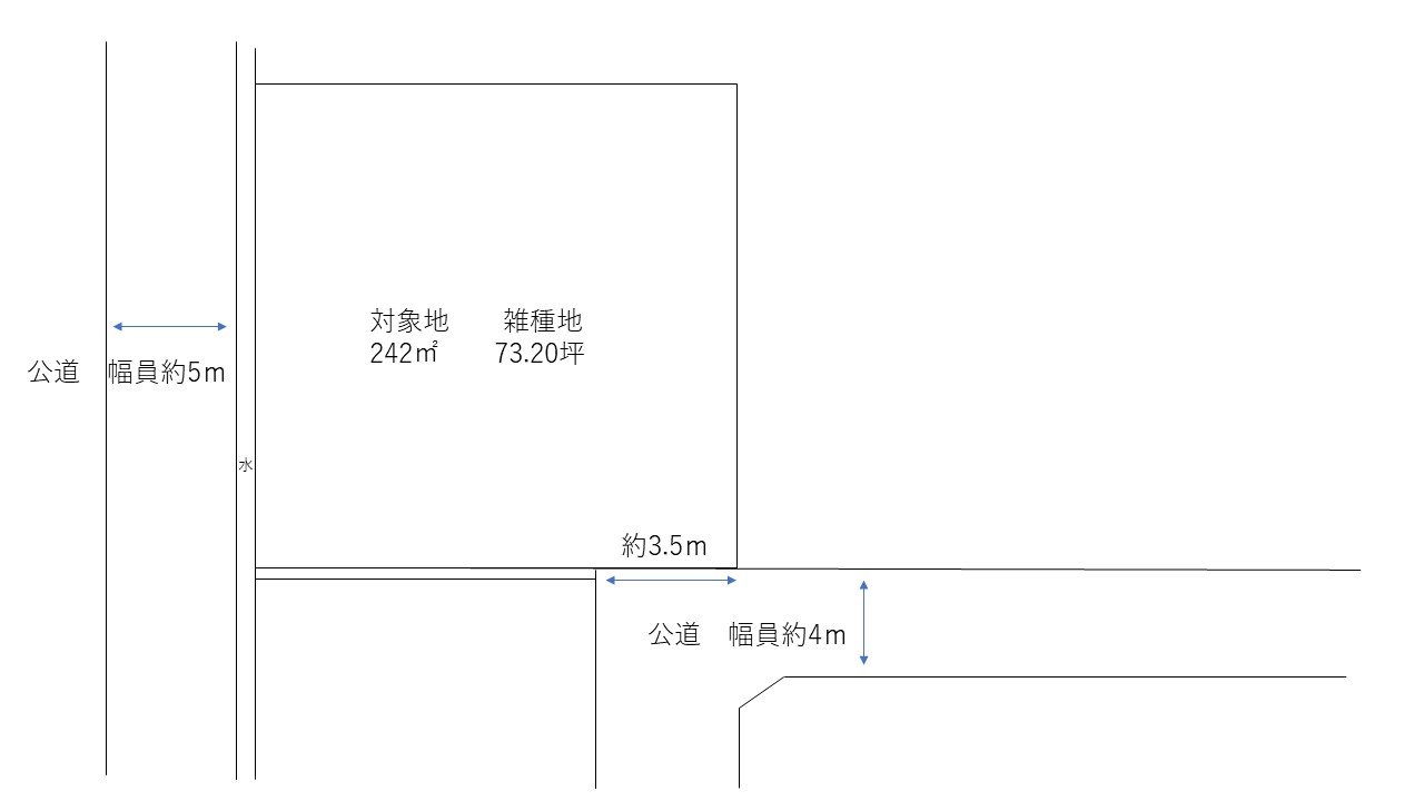 倉敷市玉島道口　土地 間取り図