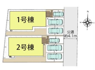 ブルーミングガーデン　倉敷市八王子町　新築住宅　2号棟 間取り図