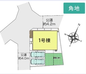 ブルーミングガーデン　倉敷市上富井　新築住宅　1号棟 間取り図