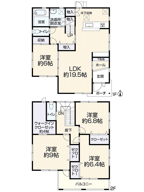 倉敷市安江　中古住宅 間取り図