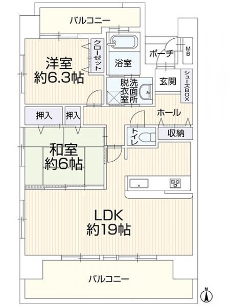 セレブ倉敷　202号室 間取り図