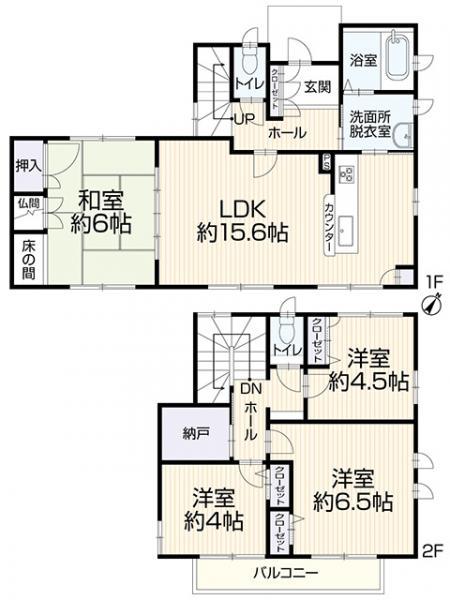 倉敷市児島小川町　中古住宅 間取り図