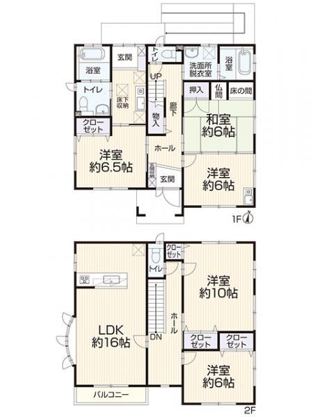 倉敷市中庄団地　中古住宅 間取り図