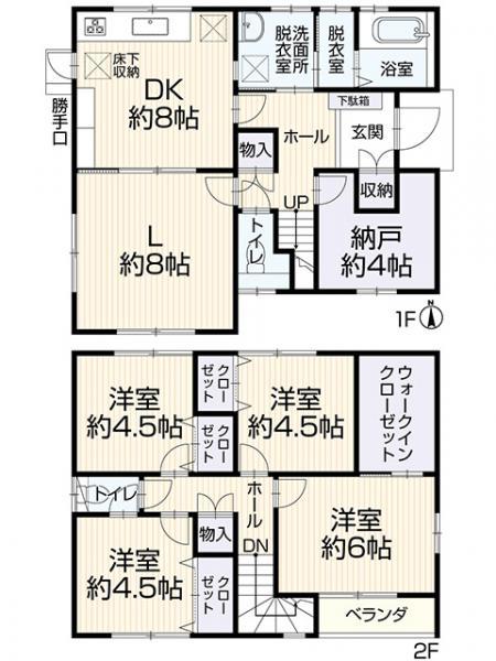 倉敷市中畝　中古住宅 間取り図