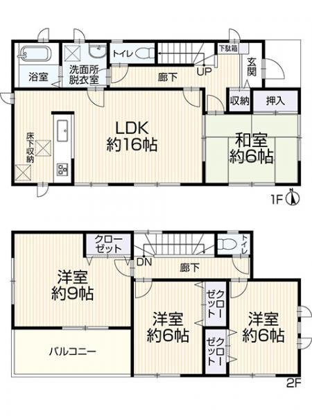 倉敷市中島　中古住宅 間取り図