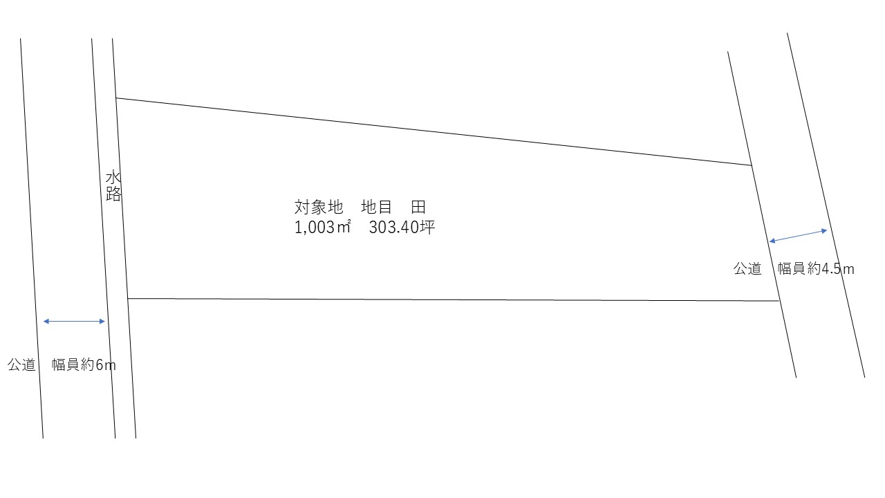 倉敷市玉島爪崎　土地 間取り図