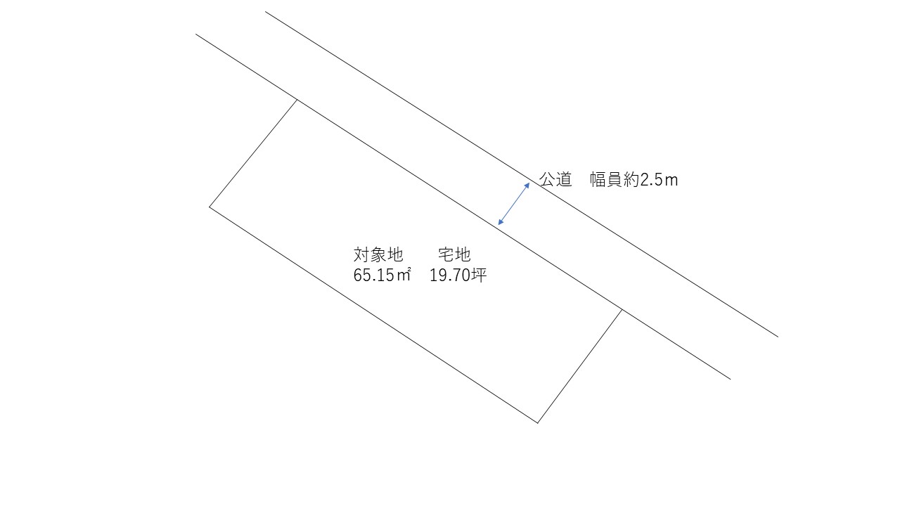 倉敷市鶴形　土地 間取り図