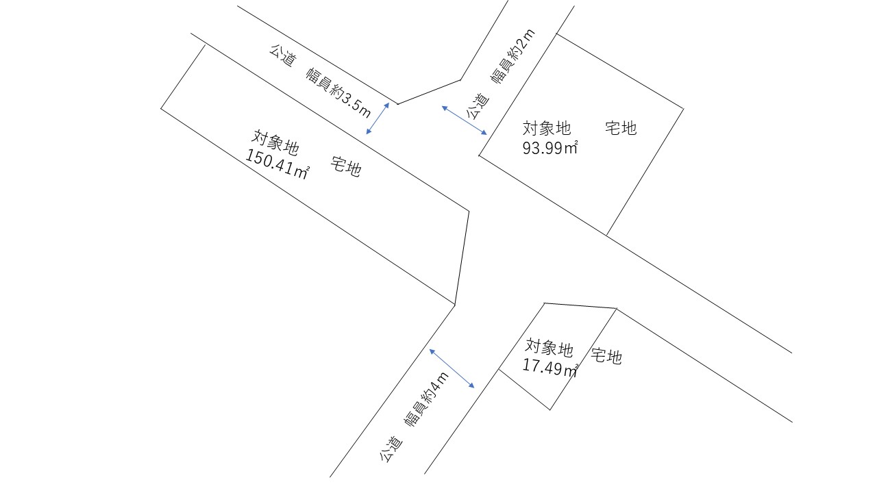 岡山市北区小山　土地 間取り図