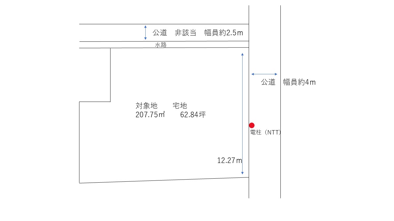 倉敷市平田　土地 間取り図