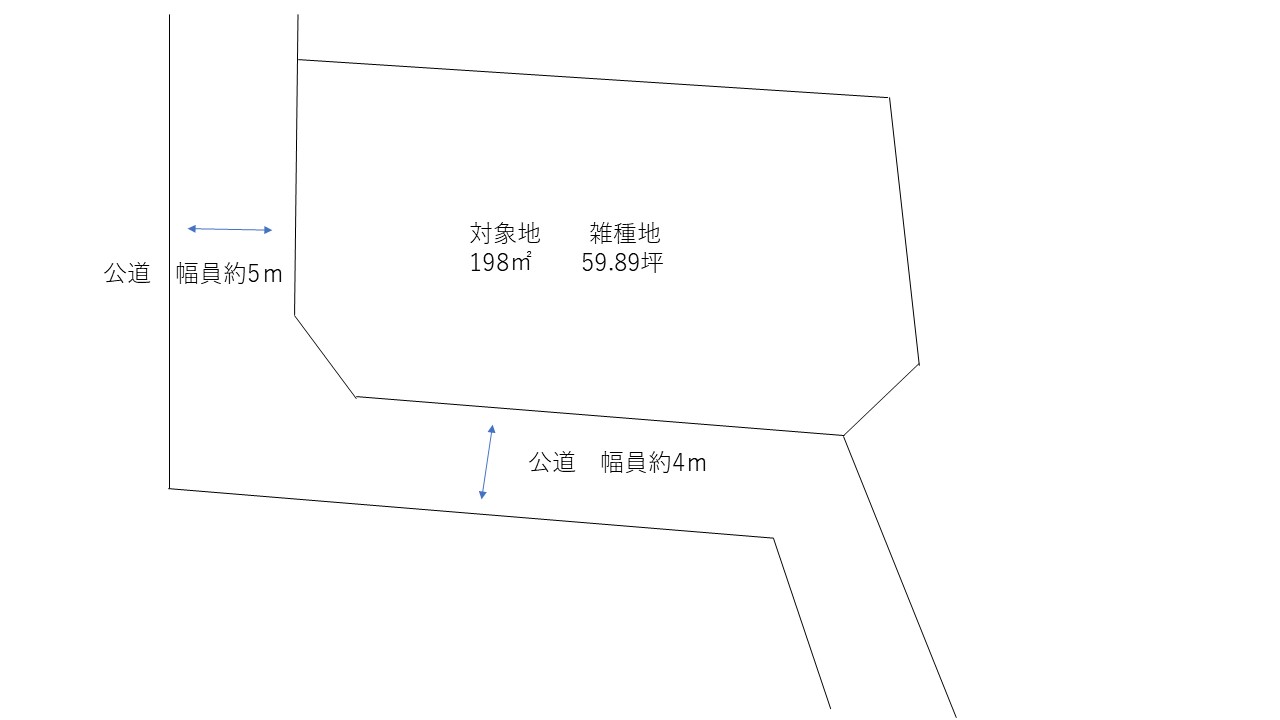倉敷市玉島柏台　土地 間取り図