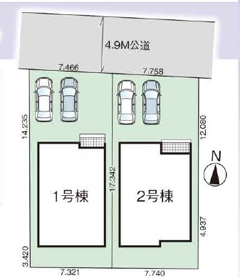 グラファーレ　倉敷市安江新築住宅　1号棟 間取り図