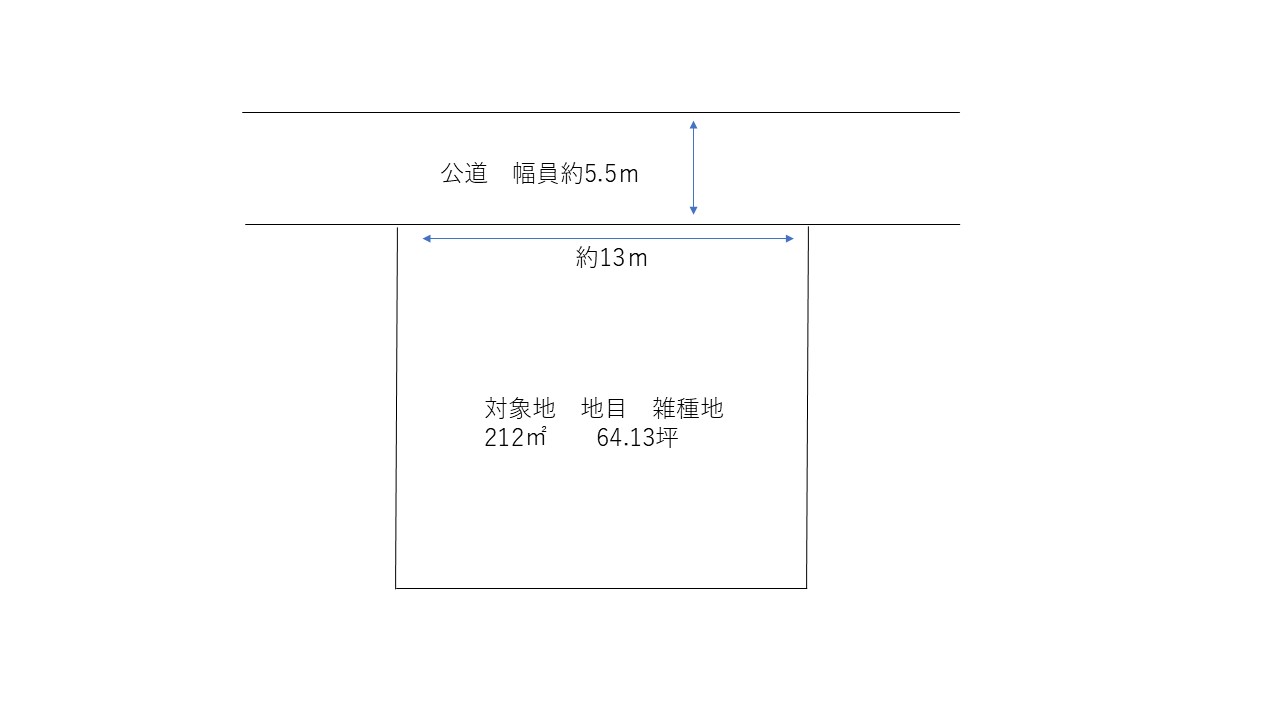 福山市神辺町下竹田　土地 間取り図