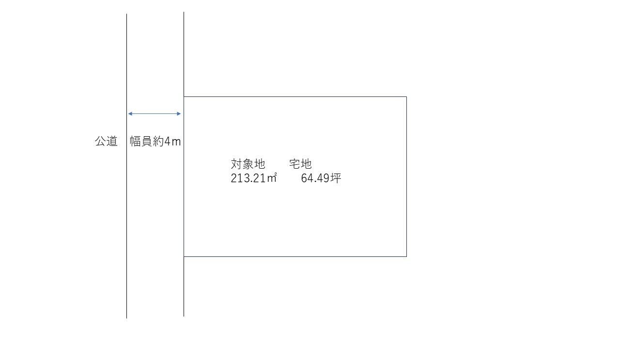 岡山市北区大窪　土地 間取り図