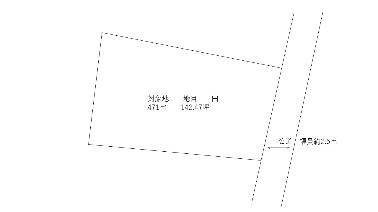 玉野市八浜町波知　土地 間取り図