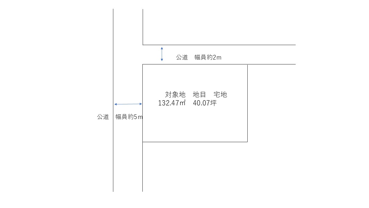 玉野市日比　土地 間取り図
