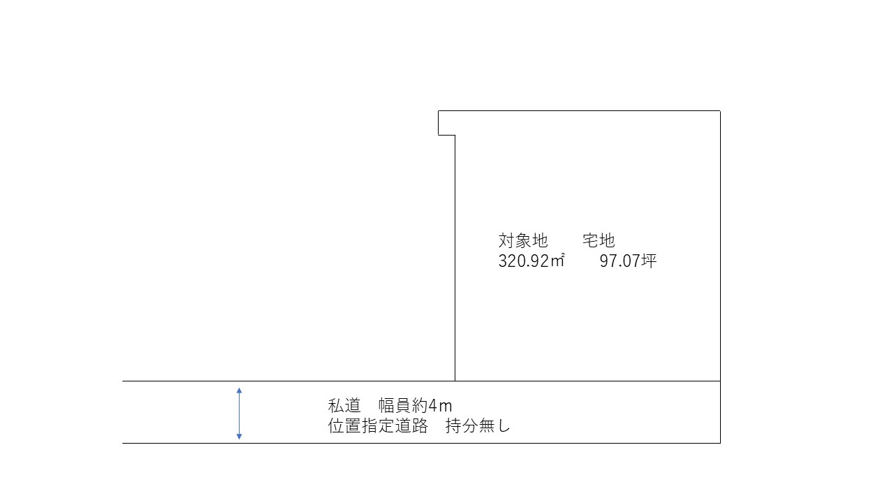 倉敷市茶屋町　土地 間取り図