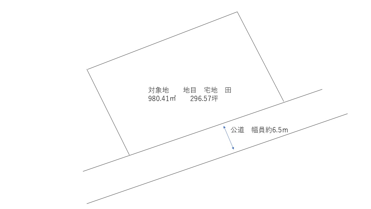 岡山市東区瀬戸町寺地　土地 間取り図