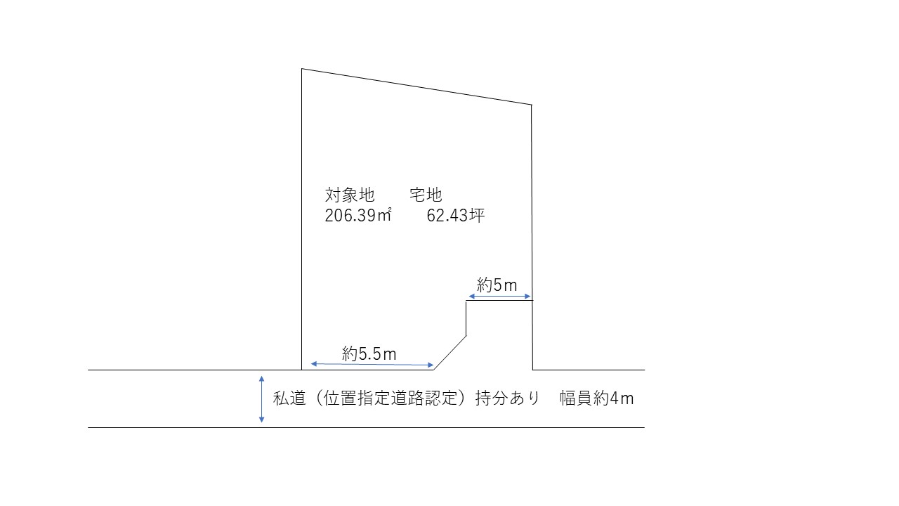 福山市神辺町西中条　土地 間取り図