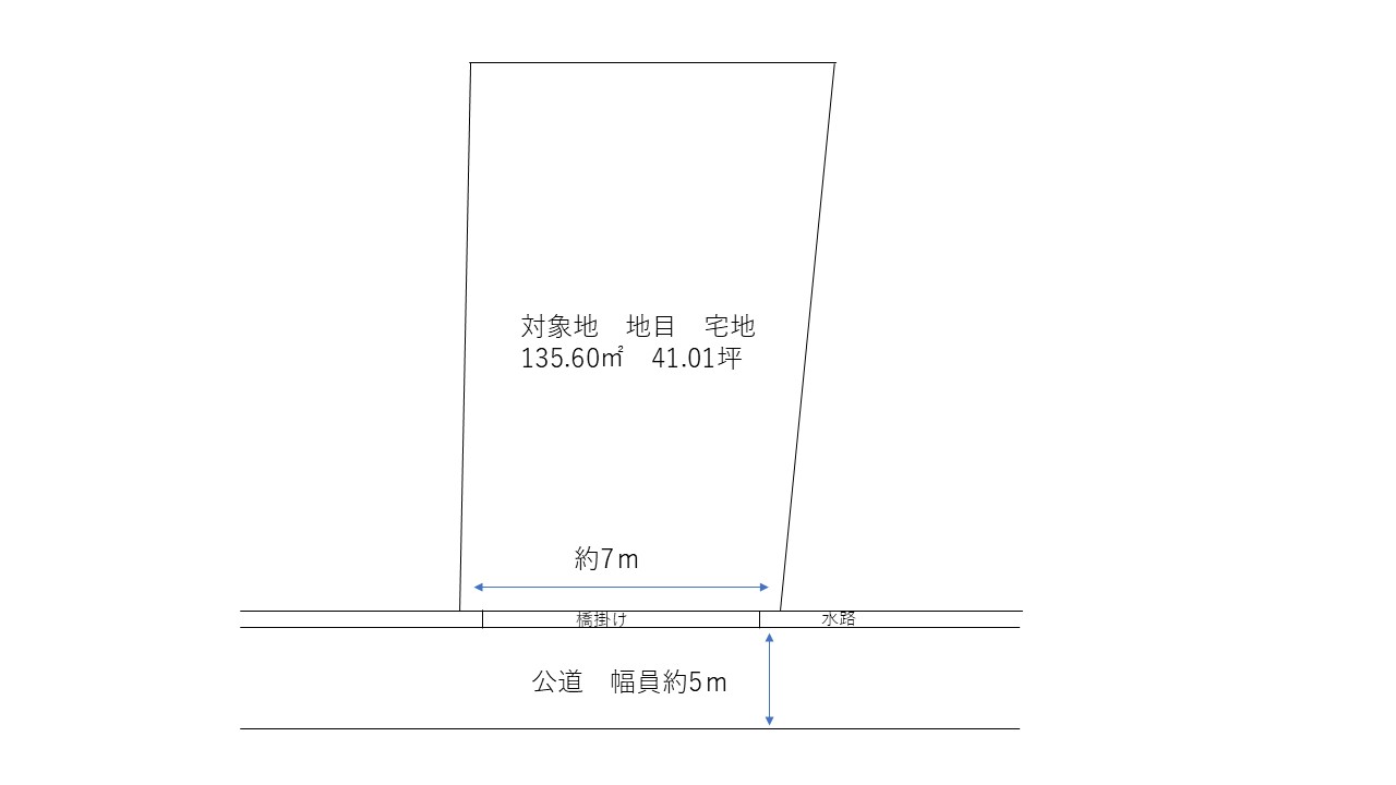 【井原市井原町　土地】コンパクトなお手頃価格の土地 間取り図