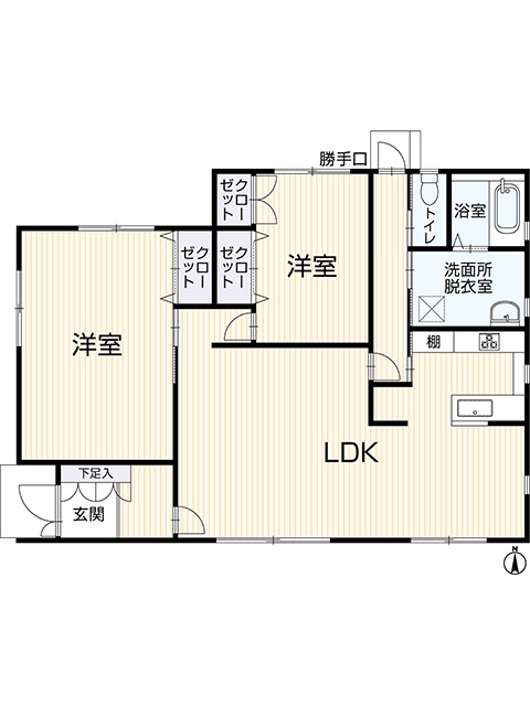 【早島町早島　中古住宅】庭付き平屋住宅！ 間取り図
