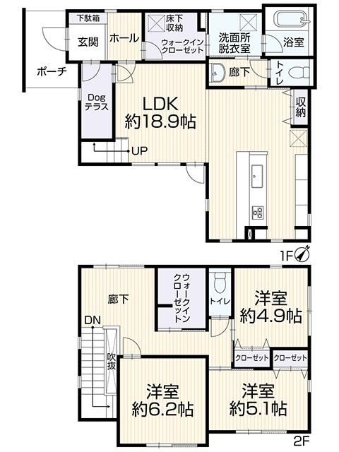 【倉敷市水江　中古住宅】イオンモール倉敷まで徒歩圏内！ 間取り図