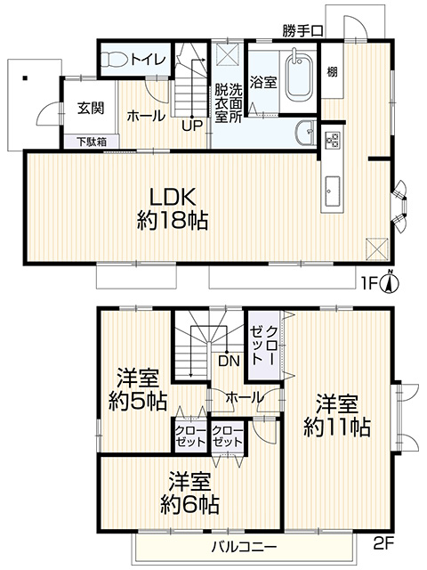 【都窪郡早島町若宮　中古住宅】積水ハウス施工！生活環境充実！ 間取り図