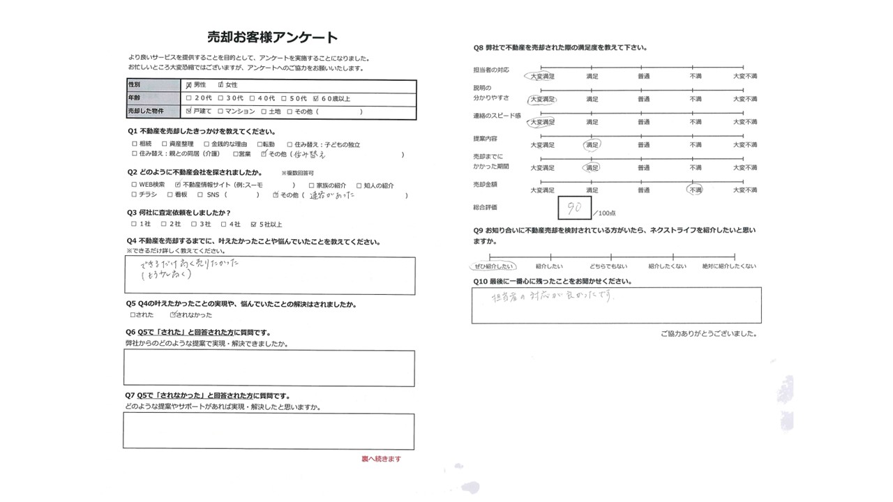 相続を受けて不動産売却できた【倉敷市船穂町船穂】