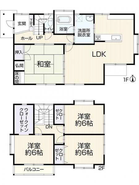 【倉敷市西阿知町　中古住宅】小学校まで徒歩約5分！最寄り駅まで徒歩約10分！リフォーム済み！ 間取り図