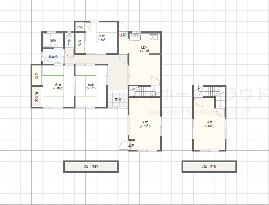 【倉敷市児島柳田町】高台に位置し水害などの心配無し 間取り図