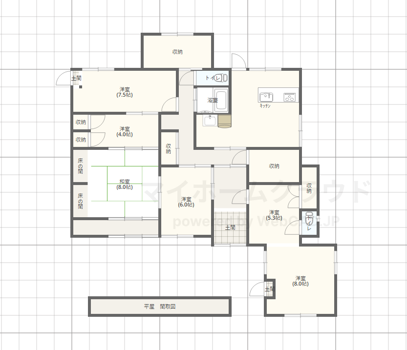 【岡山市北区伊福町】人気学区の場所 間取り図