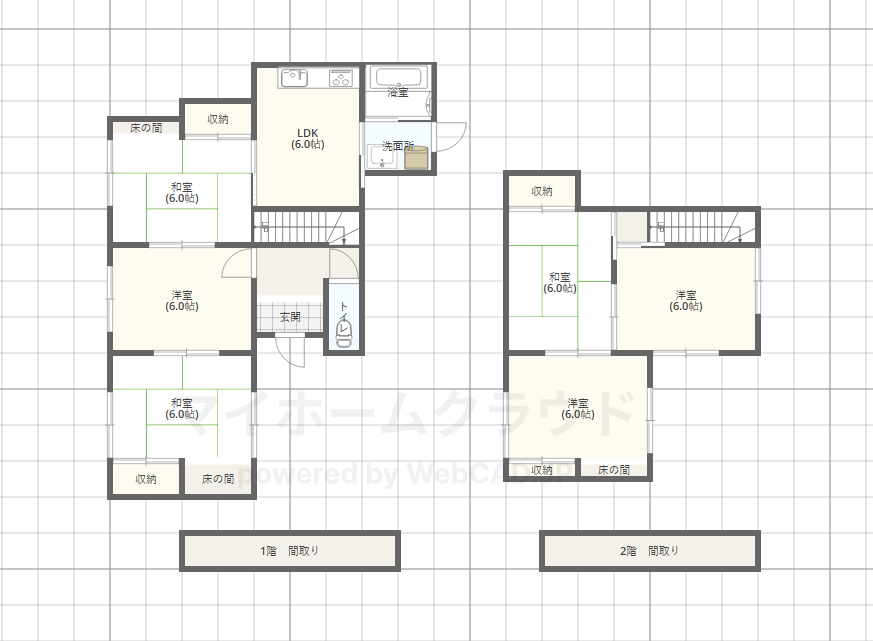 【倉敷市連島町連島　中古住宅】500万円以下でお求めやすい価格 間取り図