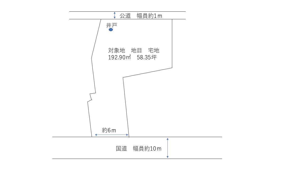 【笠岡市生江浜】国道沿いの土地！店舗用地や事務所用地や駐車場用地にも◎ 間取り図