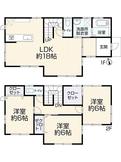 【倉敷市片島町　中古住宅】スーパー、コンビニが近く便利な立地！ 間取り図
