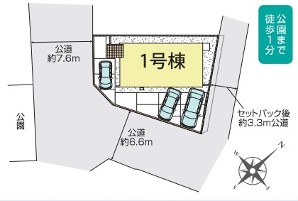 ブルーミングガーデン　倉敷市茶屋町4期新築住宅　1号棟 間取り図