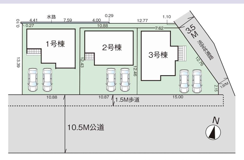 グラファーレ　倉敷市中庄団地新築住宅　2号棟 間取り図