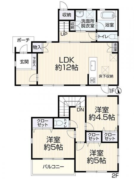 【倉敷市福田町福田　中古住宅】創宅施工！スーパー、コンビニ、ドラッグストアが近く便利な立地！ 間取り図