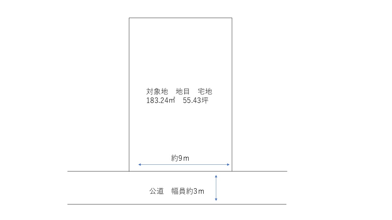 【玉野市長尾】お求め易い価格な倉庫付き土地！現状渡し！ 間取り図