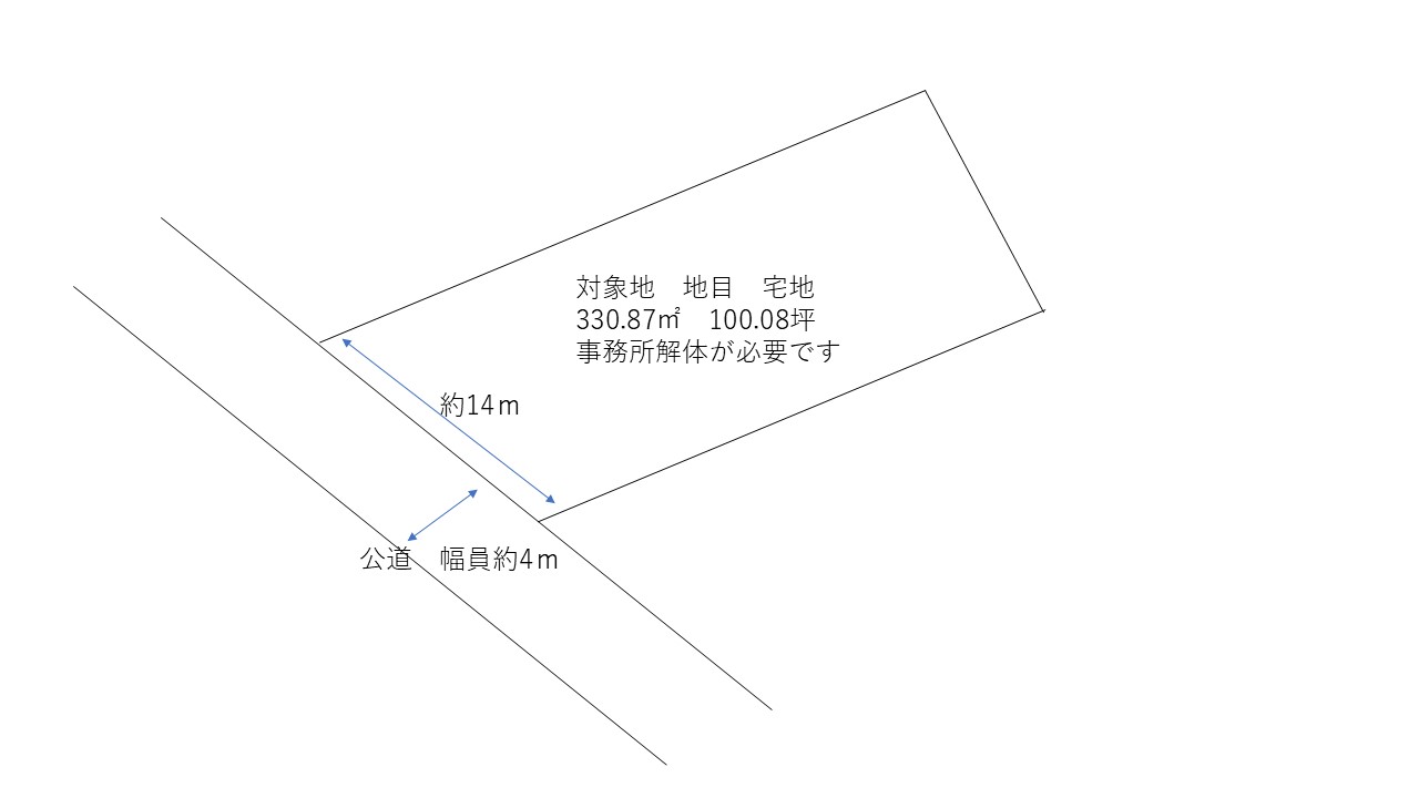 【価格交渉可】【総社市溝口】平屋建築も十分な土地面積！ 間取り図