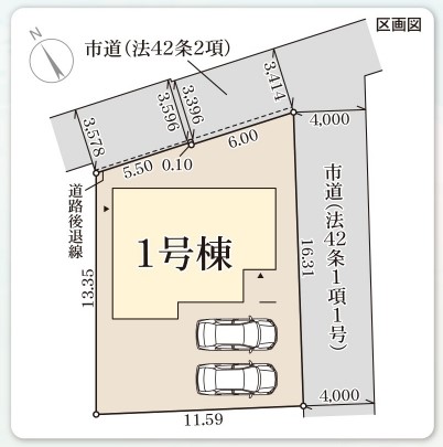 リーブルガーデン　倉敷市真備町川辺新築住宅　1号棟 間取り図