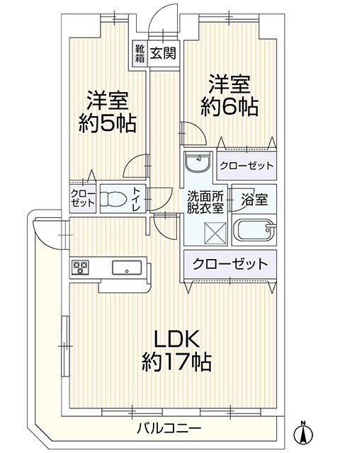 アイシティ倉敷　201号室 間取り図