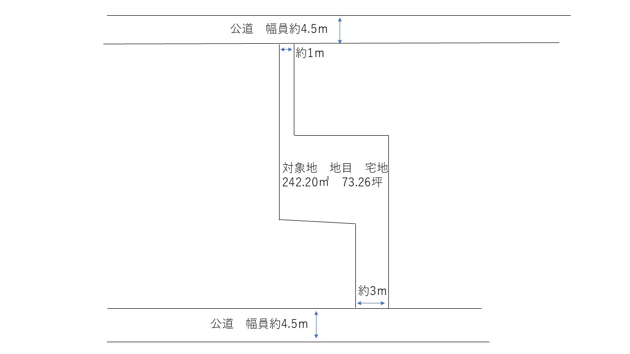 【総社市中央２丁目】総社市中心部土地！現状渡し！ 間取り図