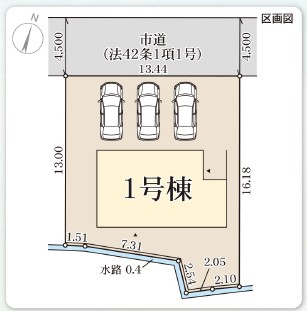 リーブルガーデン　倉敷市真備町有井第2新築住宅　1号棟 間取り図