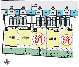 ブルーミングガーデン　倉敷市中庄新築住宅　1号棟 間取り図
