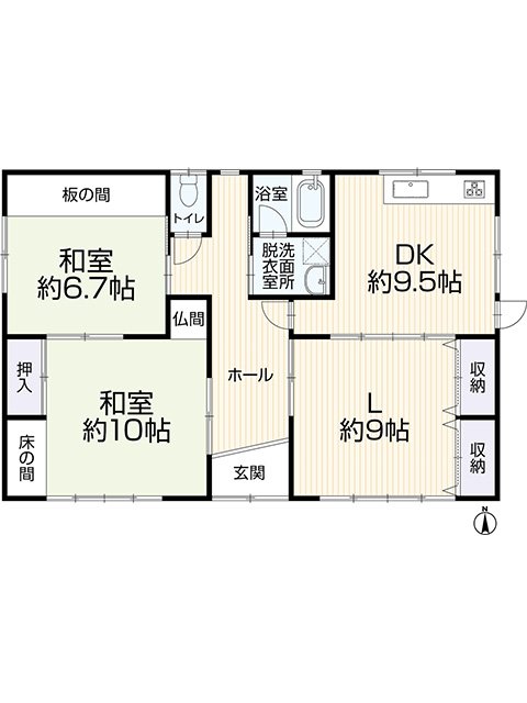 【倉敷市西岡　中古住宅】国道429号線へも出やすい立地の平屋建てです！マルナカまで車で約2分！ 間取り図